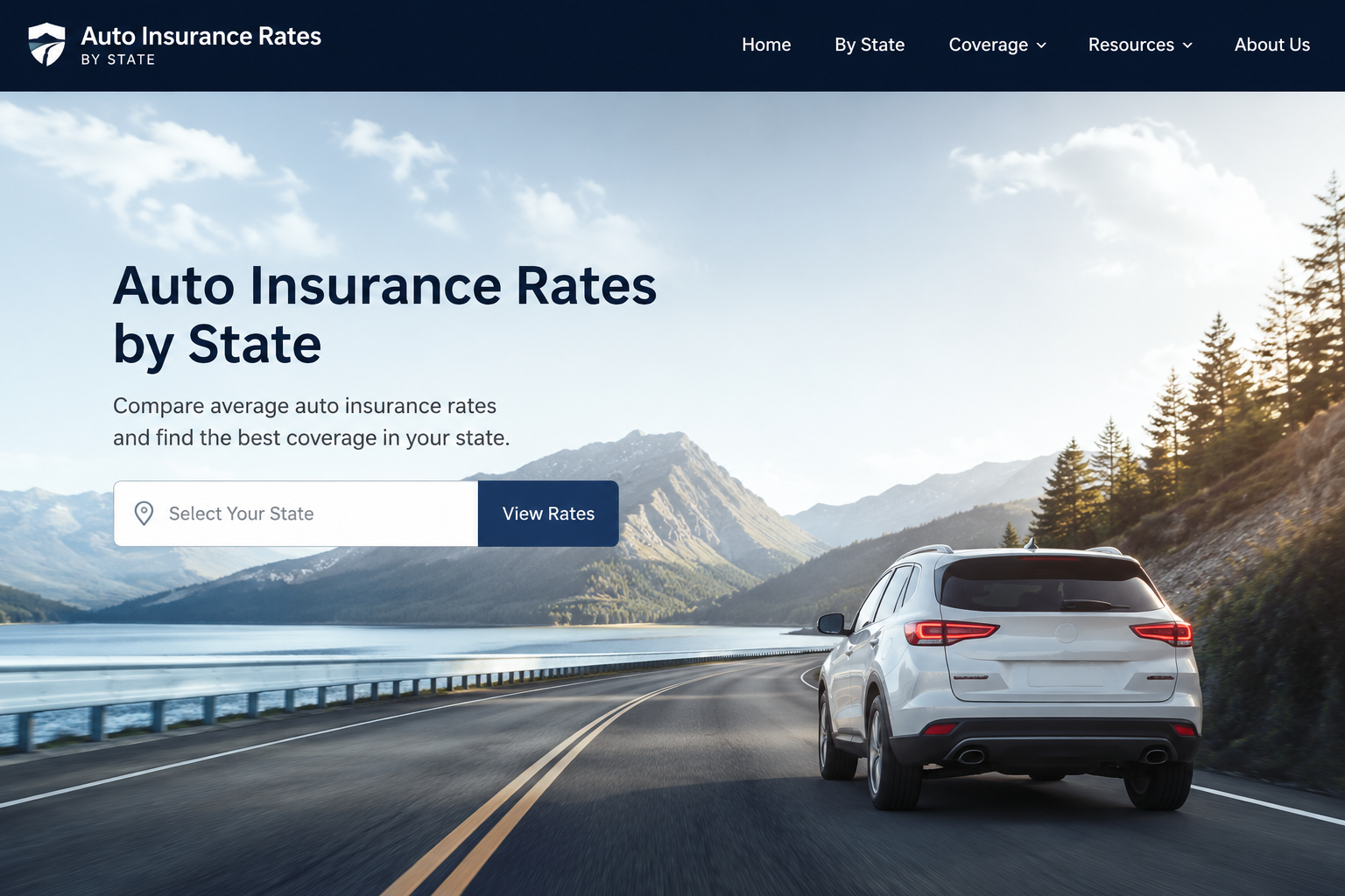Auto insurance rates by state comparison map for 2026 car insurance costs, full coverage, minimum coverage, and online quotes