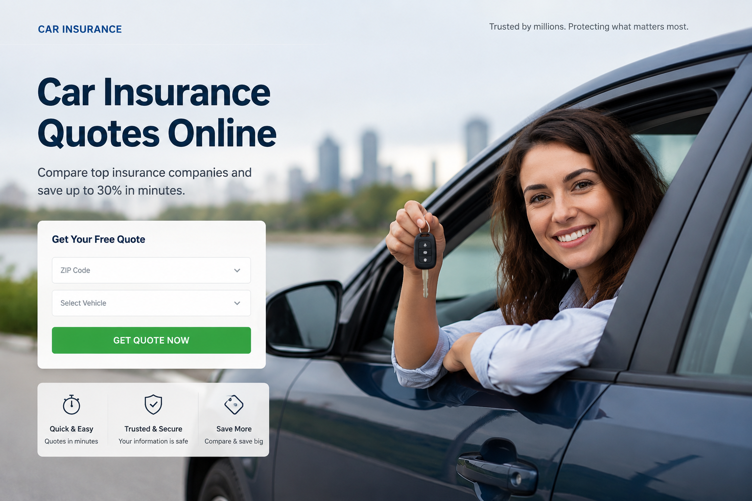 Car insurance quotes online comparison for auto liability, full coverage, deductibles, discounts, drivers, and vehicles