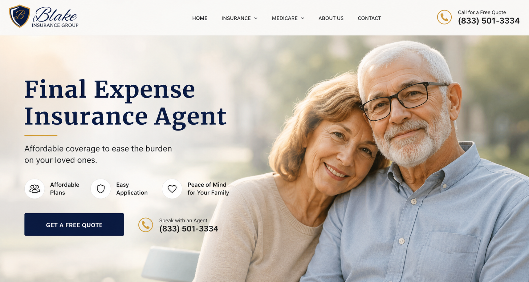 Final expense insurance agent helping compare burial insurance, whole life insurance, funeral cost planning, simplified issue coverage, and online quotes