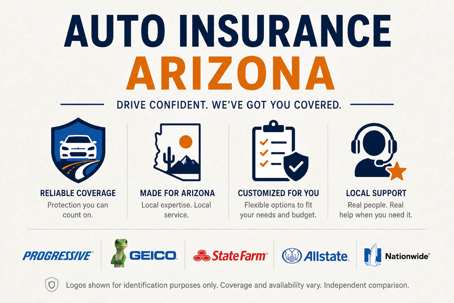 Arizona driver comparing auto insurance coverage and quotes