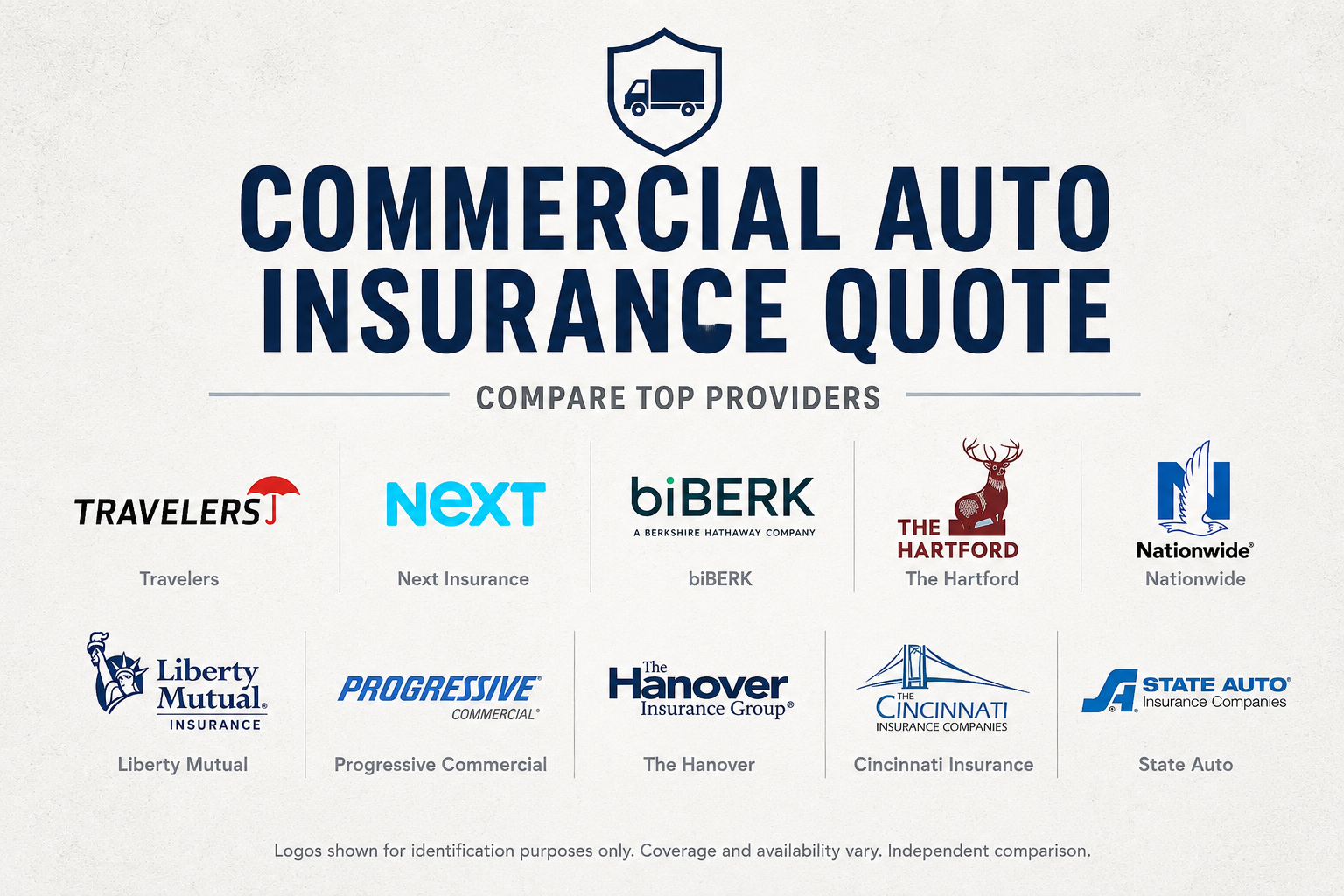 Commercial auto insurance quote guide for business cars, vans, pickups, trucks, trailers, fleets, liability, and physical damage coverage