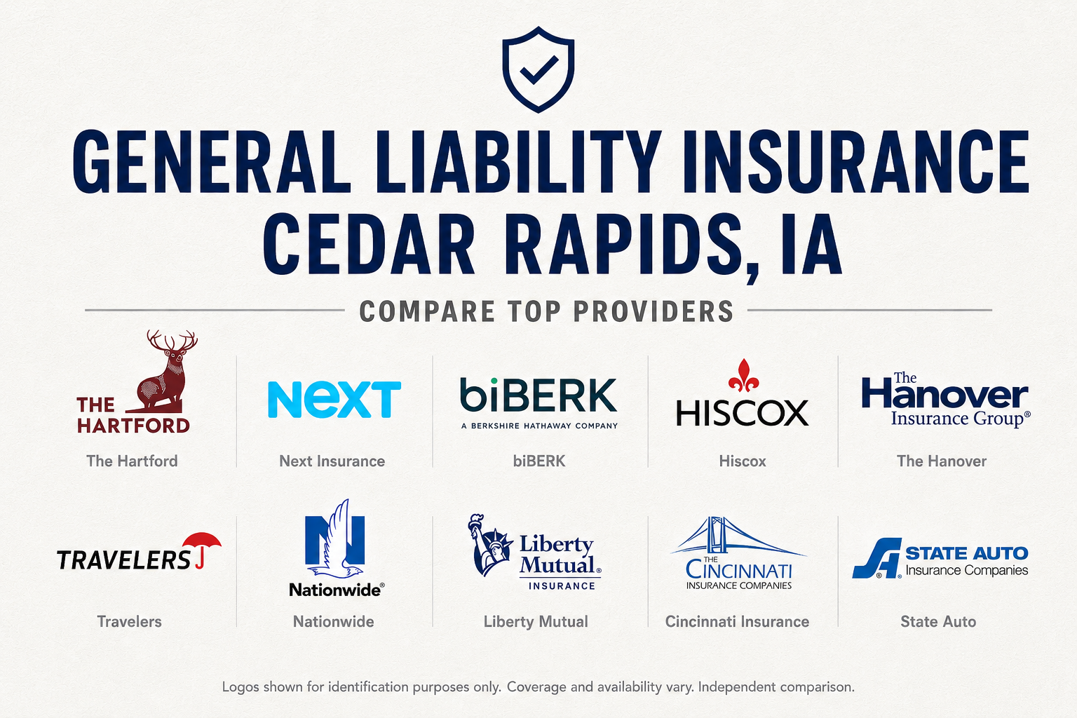 General liability insurance for Cedar Rapids Iowa contractors, retailers, restaurants, consultants, and small businesses
