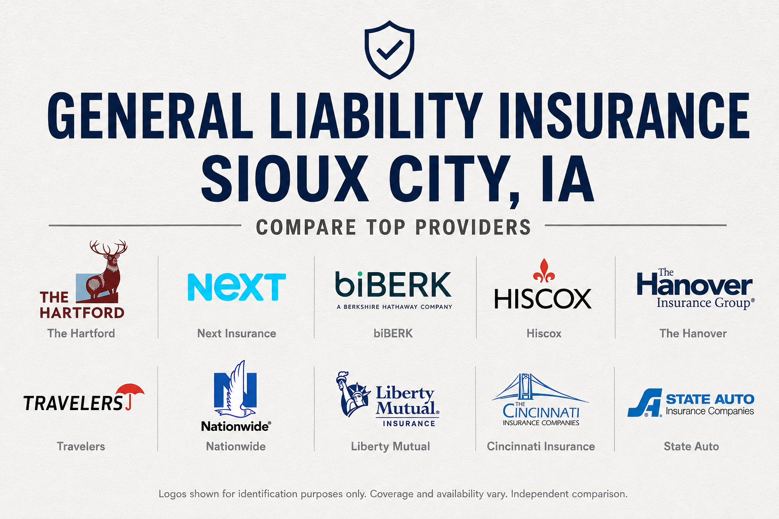 General liability insurance for Sioux City Iowa contractors, manufacturers, retailers, restaurants, and small businesses