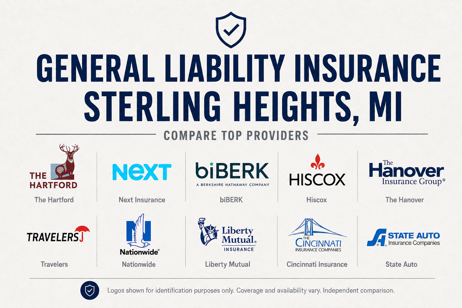 General liability insurance for contractors, manufacturers, retailers, restaurants, and small businesses in Sterling Heights, Michigan
