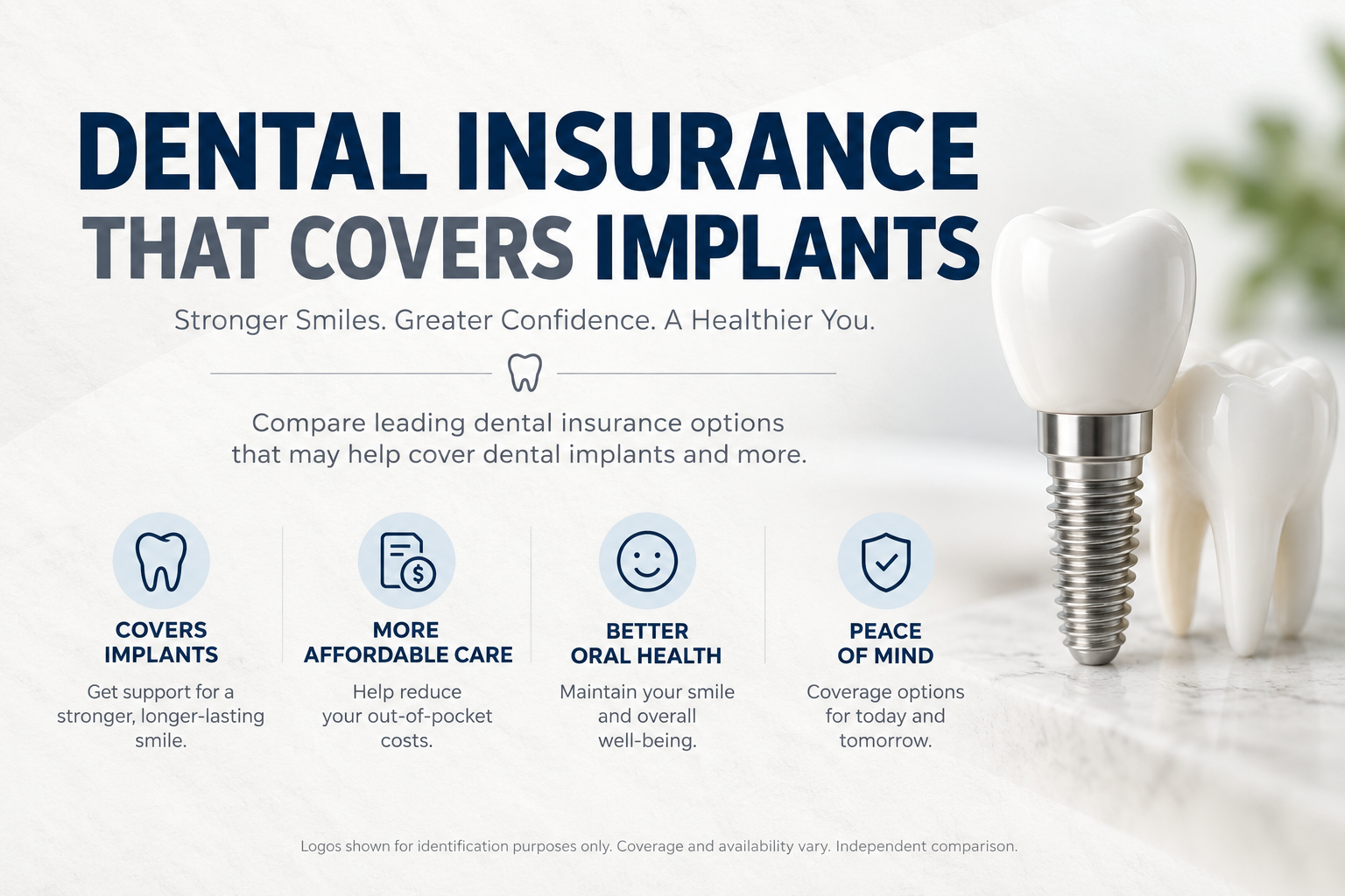 Dental insurance that covers implants comparison illustration
